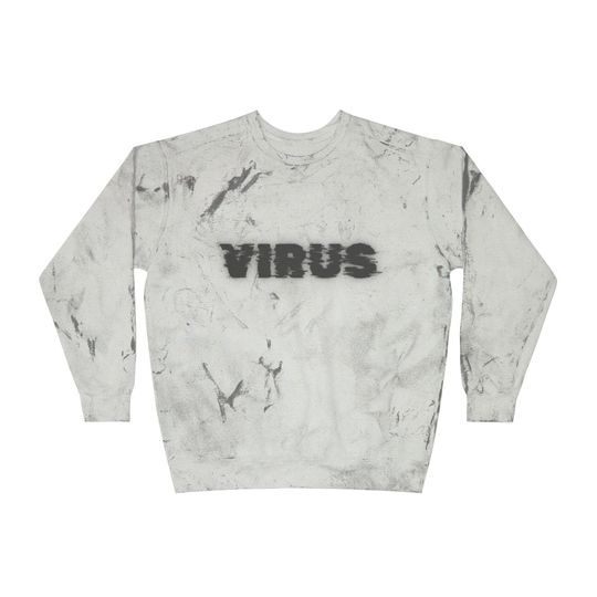 Virus Graphic Unisex Color Blast Crewneck Sweatshirt