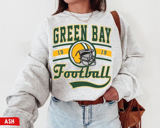 Vintage Green Bay Football Crewneck Sweatshirt, Packers Sweatshirt, Green Bay Game Day Shirt, Packers Fans Gift