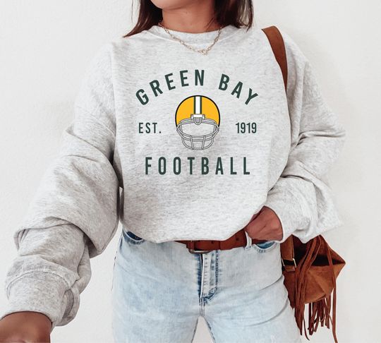 Green Bay Packer Football Crewneck Sweatshirt, Packers Sweatshirt, Green Bay Football T-Shirt, Green Bay Fans Gift