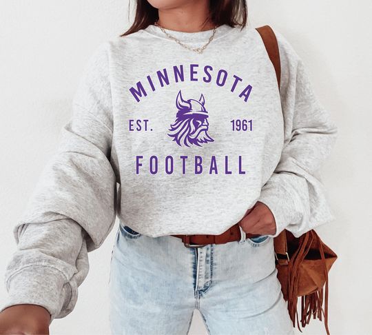 Minnesota Vikes Football Crewneck Sweatshirt, The Vikes Sweater, Minnesota Crewneck, Viking T-Shirt, Minnesota Fan Gift
