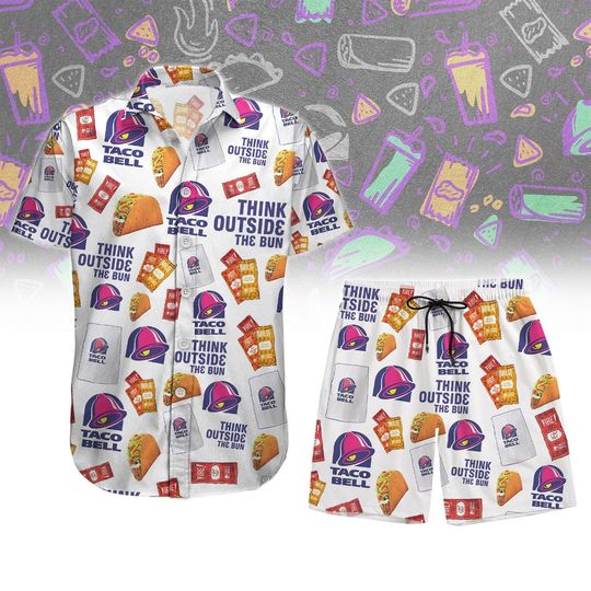 Taco Bell Hawaiian Shirt and Shorts Set