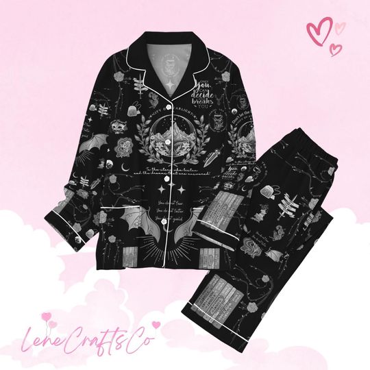 Velaris Acotar Thick Pajamas, City of Starlight Pajamas Set, The Night Court Pajamas, Book Lover Pajamas Women, Sarah J Maas Pajamas
