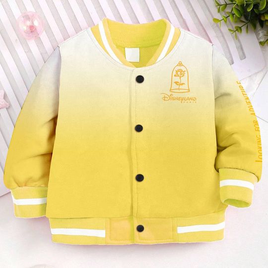 Belle Princess Kids and Youth Baseball Jacket, Aldult Unisex Varsity Baseball Jacket