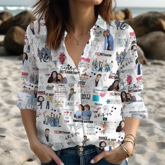 Grey Anatomy Shirt, Memorial Hospital Shirt, Medical Staff Womens Blouses, Long Sleeve Shirt, Grey Anatomy Merch, Gift For Fan