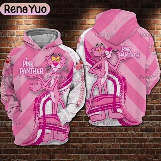 Pink Panther 3D Hoodie, Pink Panther 3D Adult Hoodie, Pink Panther All Over Print Hoodie 3D, Cartoon Movie Hoodie
