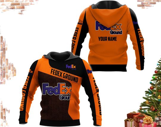 FedEx Ground Custom Name Hoodie 3D Delivery Driver, FedEx Express Hoodie 3D, FedEx Hoodie 3D, Hoodie 3D For Men Women.