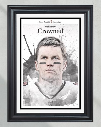 2021 Tampa Bay Buccaneers Crowned football Super Bowl Champions (NO FRAMED) Poster