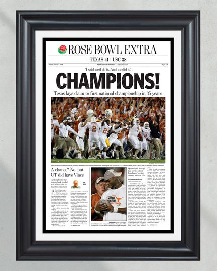 2005 Texas Longhorns NCAA Rose Bowl College Football Champions (NO FRAMED) Poster