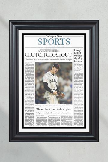 2023 WBCC Samurai Japan Defeats USA 3-2 Championship (NO FRAMED) Poster