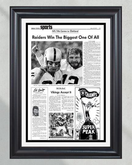 1977 Oakland Raiders Super Bowl XI Champions (NO FRAMED) Poster