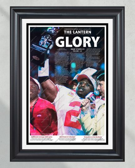 2002 Ohio State Fiesta Bowl Champions 'GLORY' The Lantern (NO FRAMED) Poster