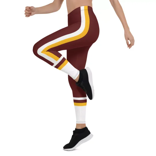 Washington Commanders Leggings, Football Redskins Yoga Pants Leggings