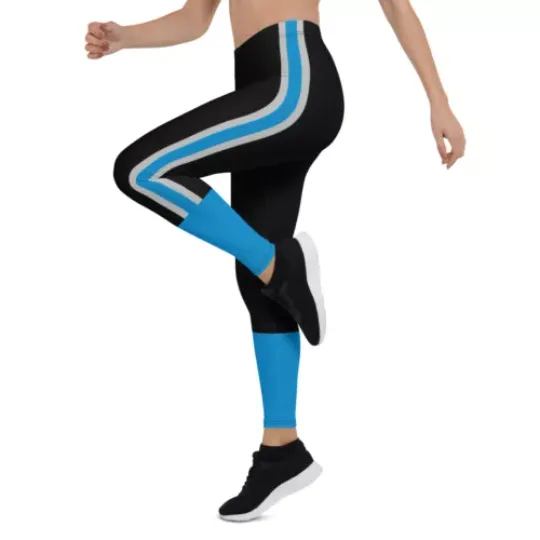 Carolina Panthers Leggings, Football Panthers Yoga Pants Leggings