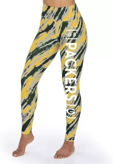 Women's football Streak Leggings, Green Bay Packers Team Leggings, Game Day Leggings