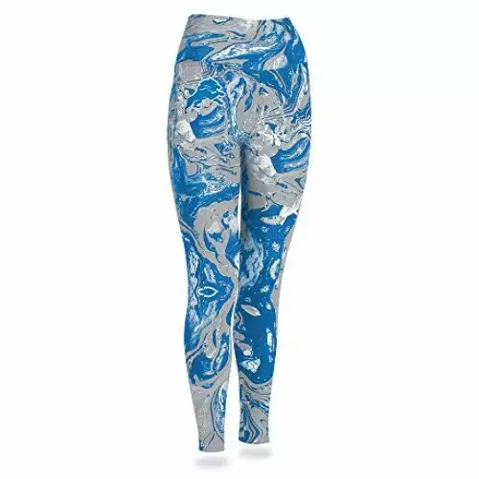 Detroit Lions Pattern Leggings, Game Day Leggings