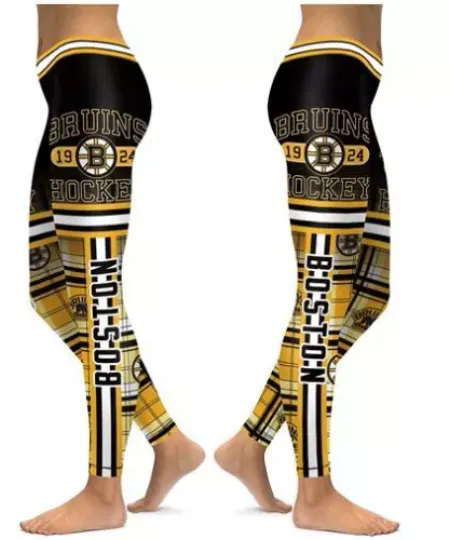 Boston Bruins Team Football Leggings