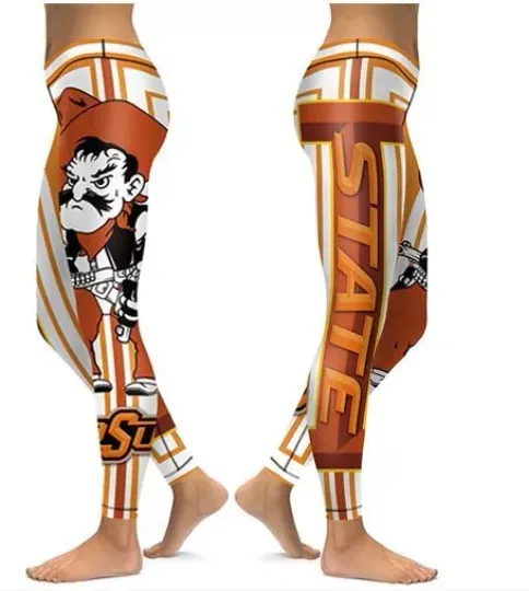 Oklahoma State Team Football Leggings