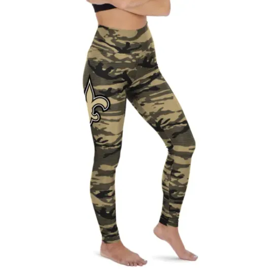 New Orleans Saints football Women's Camo Lines Legging