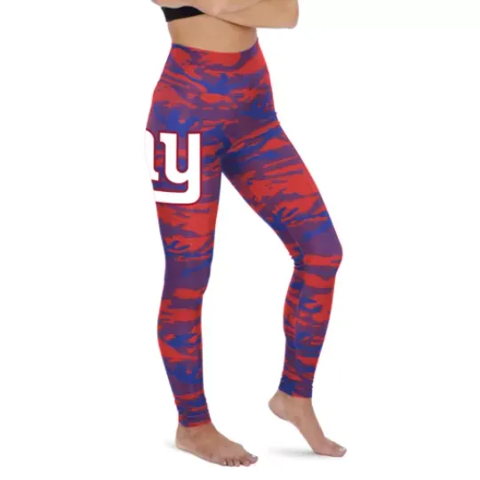 New York Giants football Camo Lines Legging