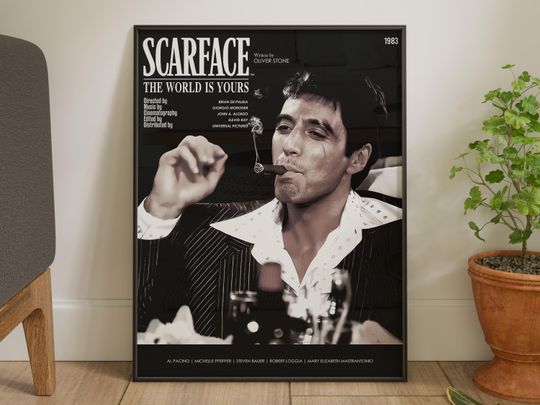 Scarface  FHD Wall Decor Wall Hangings,  Museum Poster, Digital Print