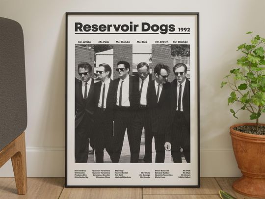 Reservoir Dogs, Movie Poster  FHD Wall Decor Wall Hangings, Digital Print