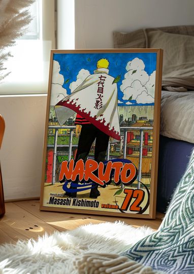 Narutoo Manga Cover Poster, Anime Poster, Narutoo Shippuden, Narutoo Digital Print, Narutoo Wall Art, Anime Print, Digital, PDF, Hokage