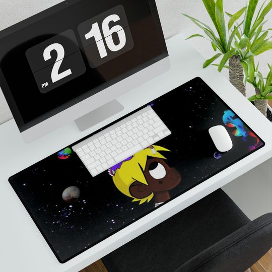 Lil Uzi Vert Malvin Mousepad Desk Mat, Non-Slip Gaming Deskmat, Office Accessory, Computer Desk Decor, Gifts for Gamers, Music Lovers
