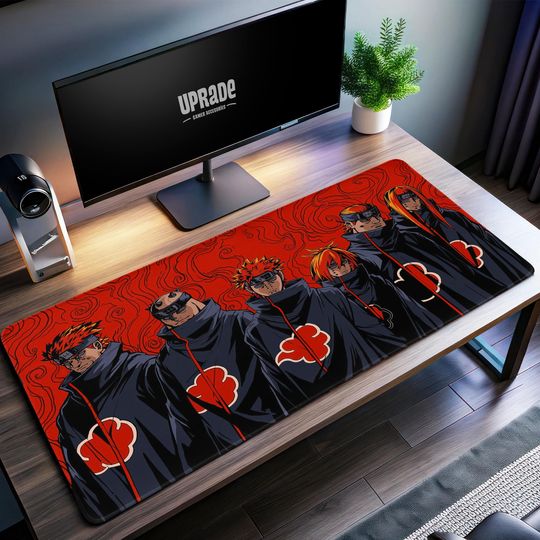 Akatsuki Members Desk Mat - Narutoo Anime Themed, Dramatic and Bold Gaming Pad for Manga and Anime Fans
