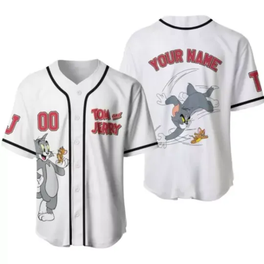 Personalized Tom And Jerry Baseball Jersey
