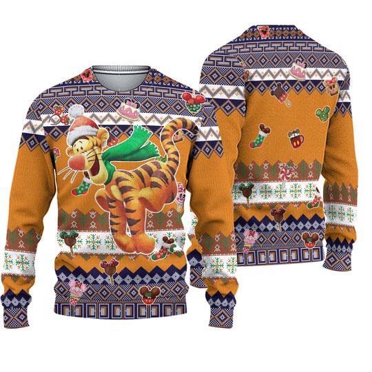Christmas Tigger Sweatshirt, Tigger Holiday Sweatshirt, Disney Tigger Sweatshirt, Winnie The Pooh Sweatshirt
