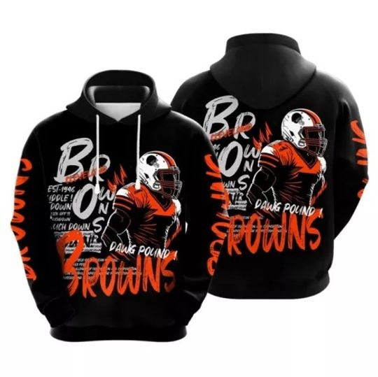 Cleveland Browns 3D Hoodie | Football Lover Gift | Game Day Shirt