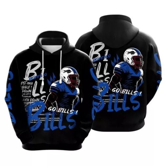 Buffalo Bills Football 3D Hoodie | Football Lover Gift | Game Day Shirt