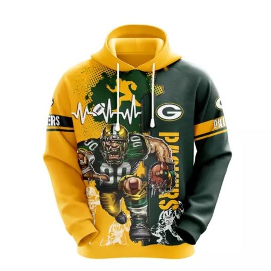 Green Bay Packers 3D Hoodie | Football Lover Gift | Game Day Shirt