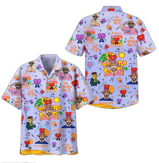 Bad Bunny Un Verano Sin Ti Hawaiian Shirt Signature Cool Hawaiian Shirt Hawaiian All Over Print Shirt