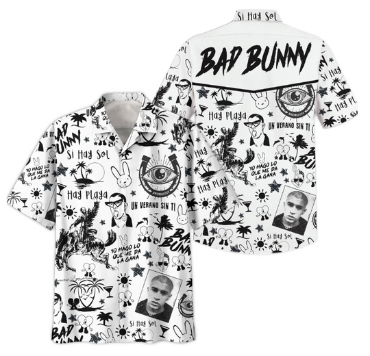 Bad Bunny Hawaiian Shirt Signature Cool Hawaiian Shirt Hawaiian All Over Print Shirt