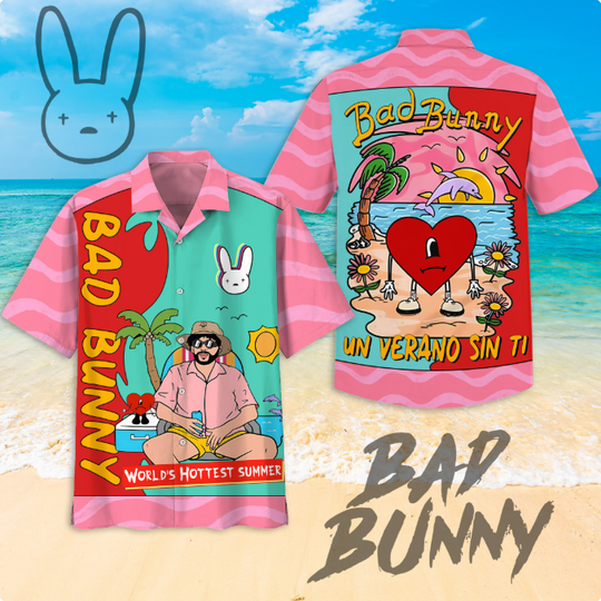 Un Verano Sin Ti Bad Bunny World’s Hottest Tour Hawaiian Shirt Signature Cool Hawaiian Shirt Hawaiian All Over Print Shirt