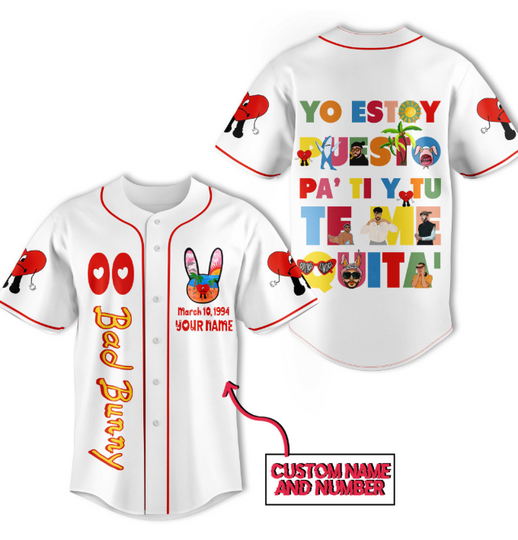 Bad Bunny World’s Hottest Tour Baseball Jersey  Signature Cool Baseball Jersey  All Over Print Shirt
