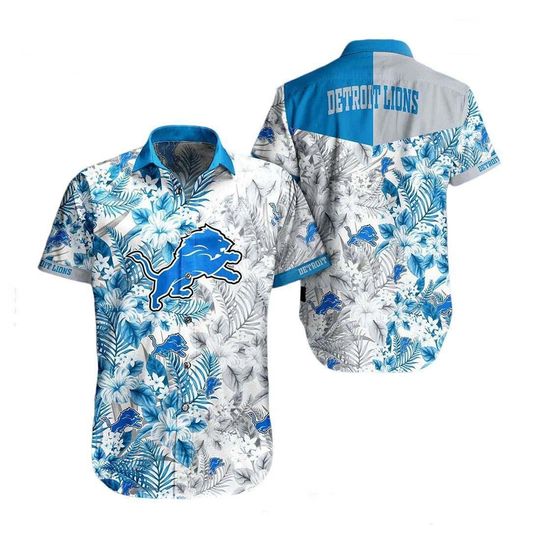 Detroit Lions Hawaiians Shirt, Detroit Team Flower Hawaiians Shirt