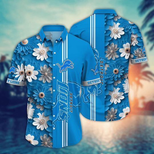 Detroit Lions Hawaiians Shirt, Detroit Team Floral Hawaiians Shirt