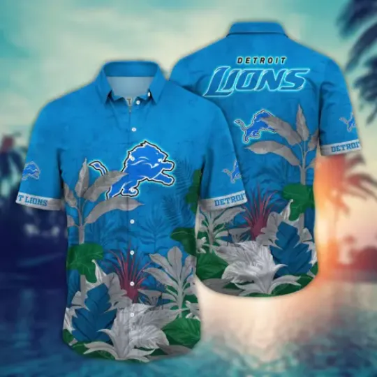 Detroit Lions football Hawaiian Shirt Summer Fruits Aloha Shirt