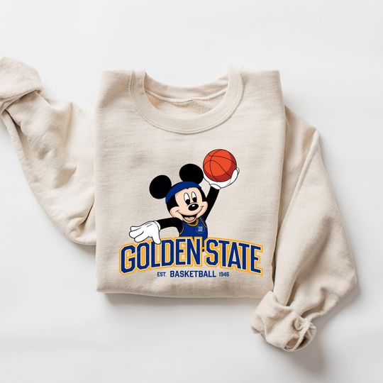 Mickey Golden State Warrior Sweatshirt | Game Day Shirt