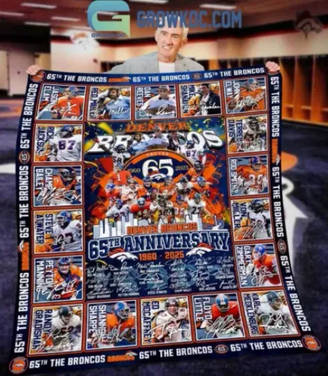 Denver Broncos 65th Anniversary 1960 2025 Fleece Blanket