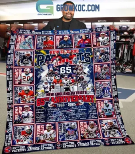 New England Patriots 65 Seasons 65th Anniversary 1960-2025 Fleece Blanket