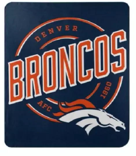 New football Denver Broncos Helmet Logo Soft Fleece Blanket
