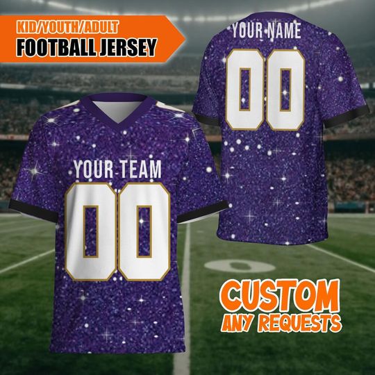 Customized Fraud Glitter Football Jersey Green American Football, Custom Bridesmaid Green Glitter Jersey Shirt, Glitter Bling Shirt