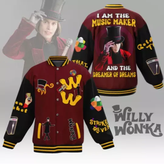 Willy Wonka New Baseball Jacket For Fan