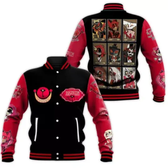 Hazbin Hotel Characters Baseball Jacket