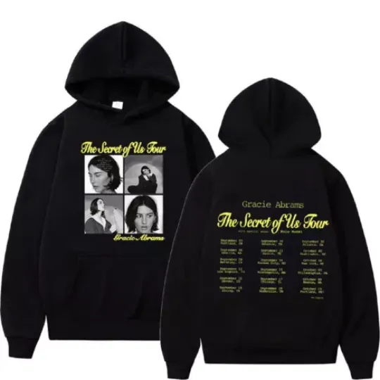 Gracie Abrams "The Secret of Us Tour" Double sided hoodies