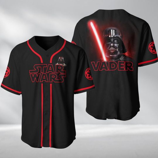 Darth Vader Lightsaber Baseball Jersey, Star Wars Baseball Jersey