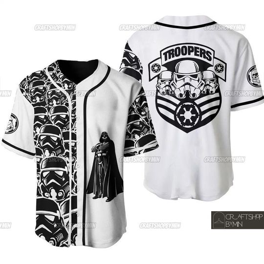 Stormtrooper Baseball Jersey, Stormtrooper Star Wars Baseball Jersey